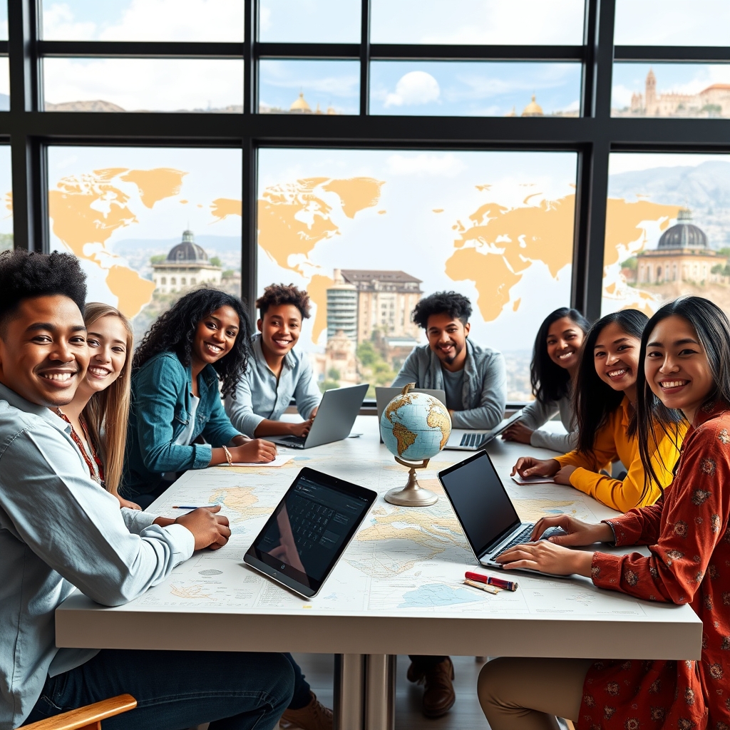 The Scholar’s Global Odyssey: Navigating the Intersection of Hybrid Learning and International Scholarships for Cross-Cultural STEM Leadership